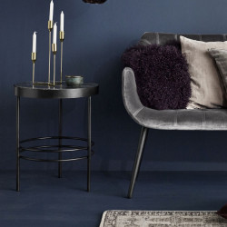 Table d'appoint ronde 50cm marbre noir marque Nordal