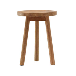 Tabouret rond moderne en bois BERNY