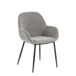 Chaise design salle à manger en tissu avec pieds métal - Top design