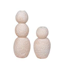 Lot de 2 bougeoirs en céramique AFYA - Décoration, Élégance