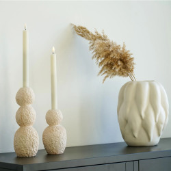 Lot de 2 bougeoirs en céramique AFYA - Décoration, Élégance