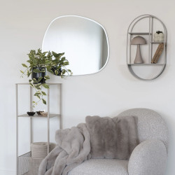 Étagère murale en métal gris clair FETYA - Rangement Moderne