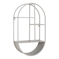 Étagère murale en métal gris clair FETYA - Rangement Moderne