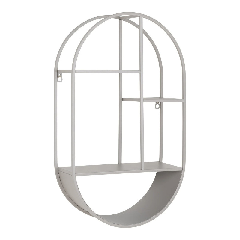 Étagère murale en métal gris clair FETYA - Rangement Moderne