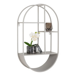 Étagère murale en métal gris clair FETYA - Rangement Moderne