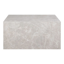 Table d'appoint 60x80x40cm effet marbre beige DERRY - Salon