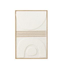 Tableau moderne en papier beige USERA - Déco Minimaliste