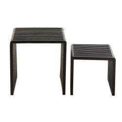 Set de 2 tables d'appoint en bois MALYO - Salon Design