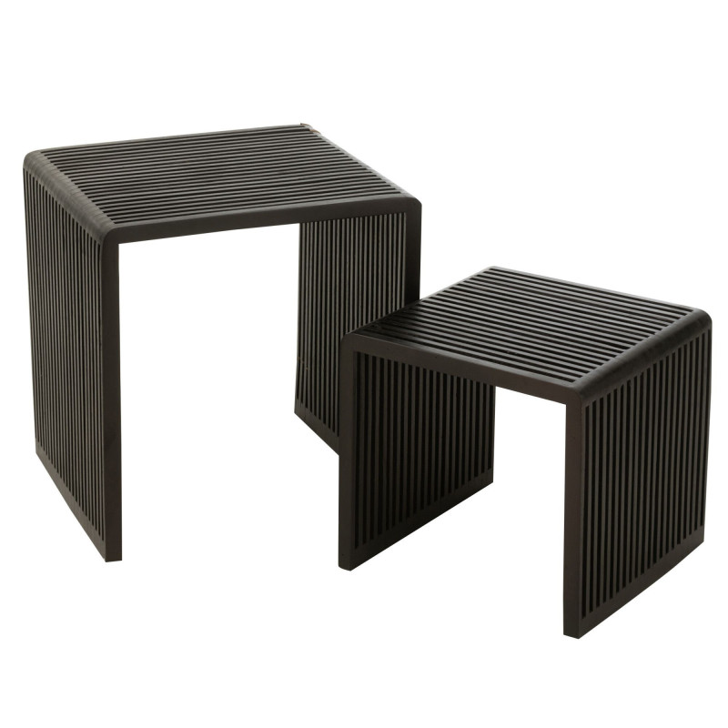 Set de 2 tables d'appoint en bois MALYO - Salon Design