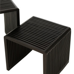 Set de 2 tables d'appoint en bois MALYO - Salon Design