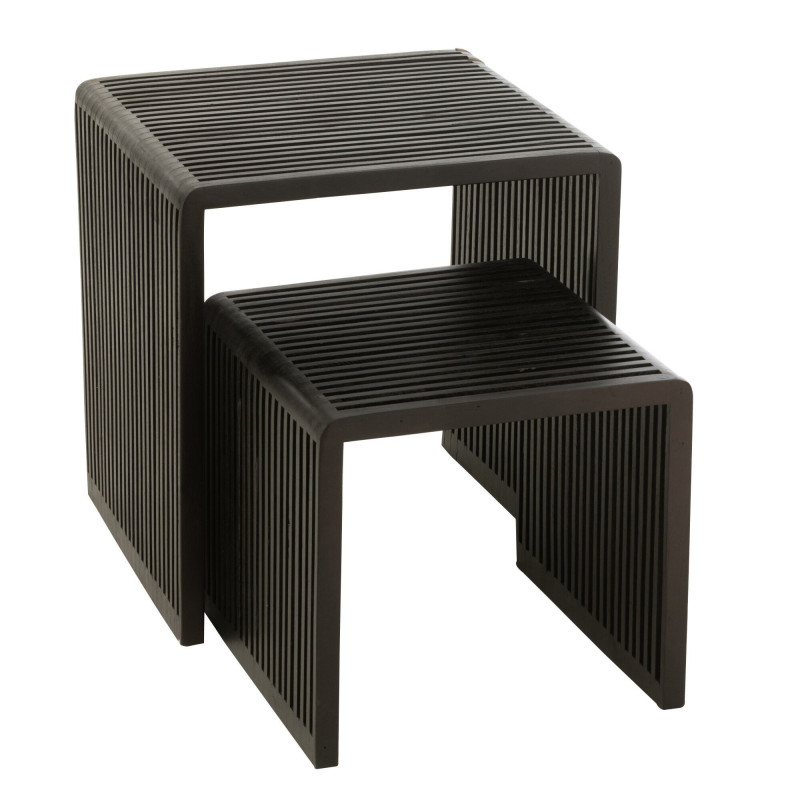Set de 2 tables d'appoint en bois MALYO - Salon Design