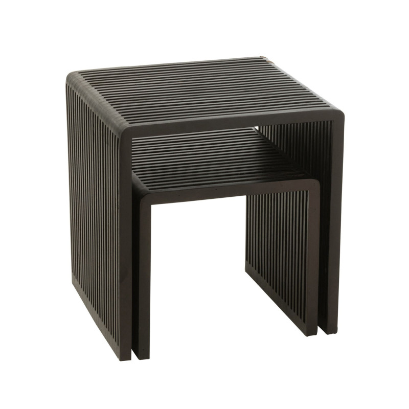 Set de 2 tables d'appoint en bois MALYO - Salon Design