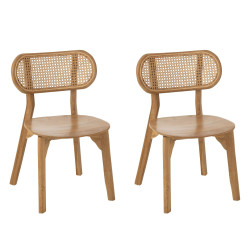 Lot de 2 chaises en bois design MIXIMA - Élégance Contemporaine