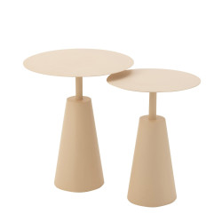 Set de 2 tables d'appoint en métal TERIA - Moderne et Minimaliste