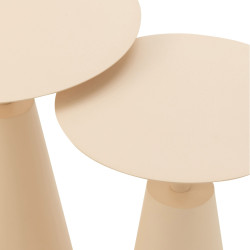 Set de 2 tables d'appoint en métal TERIA - Moderne et Minimaliste