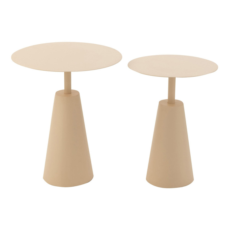 Set de 2 tables d'appoint en métal TERIA - Moderne et Minimaliste