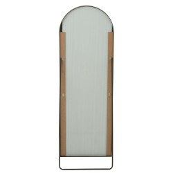 Miroir sur pieds en métal noir VANY - Moderne Chic