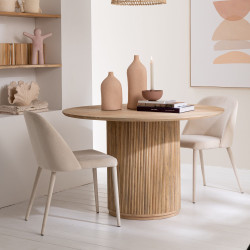 Table salle à manger ronde en bois VINY - Moderne et Chic