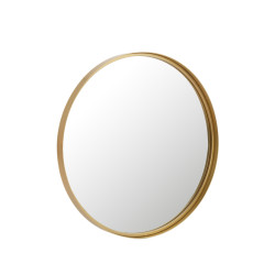 Miroir rond 60cm contour métal doré TIARA