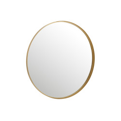 Miroir rond 110cm contour métal doré TIARA
