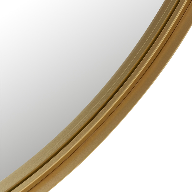 Miroir rond 110cm contour métal doré TIARA