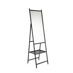 Miroir sur pieds avec plateau noir 161x45 cm MITYA - Design et Élégant