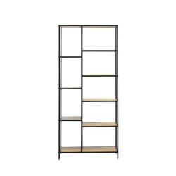 Etagère en bois et métal noir 180x80 cm ANELI - Design Industriel