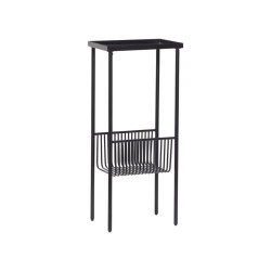 Table d'appoint haute en métal noir EZIA - Style Industriel