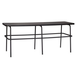 Banc design en bois et métal noir ASHA - Design Industriel