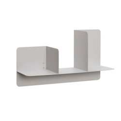 Étagère murale design en métal gris DOLF - Rangement Moderne