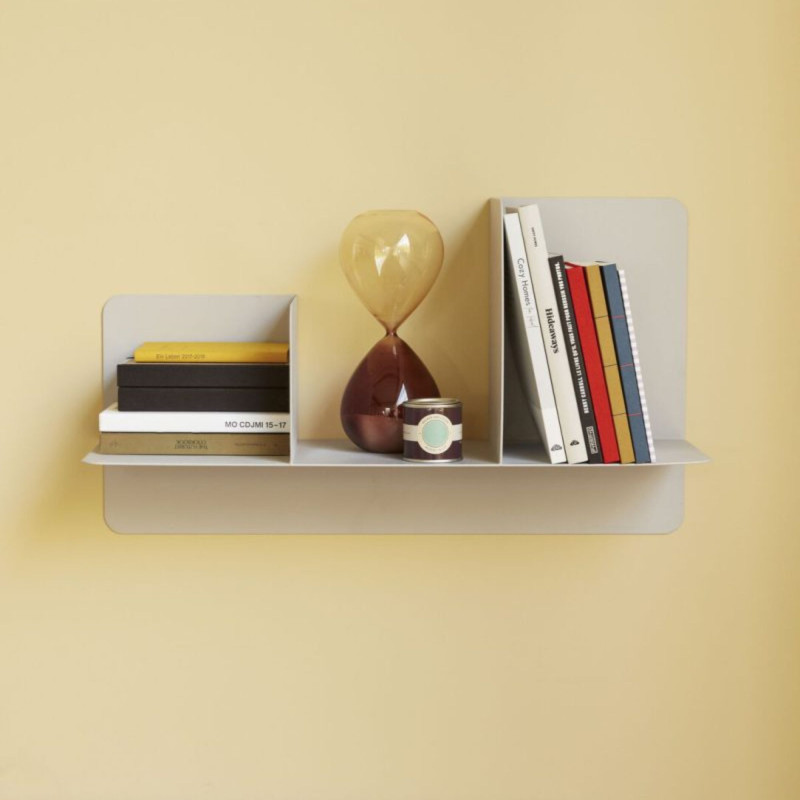 Étagère murale design en métal gris DOLF - Rangement Moderne
