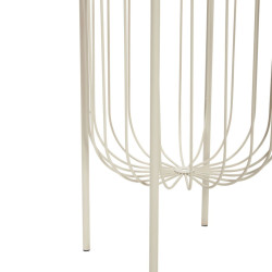 Table d'appoint en métal beige ERRY - Design épuré minimaliste
