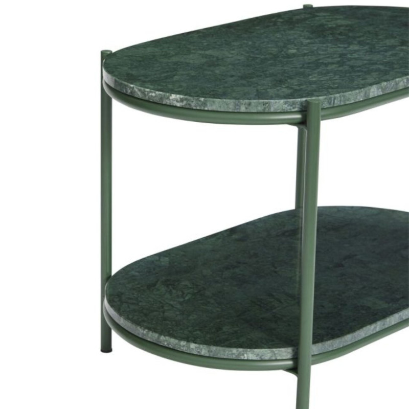 Table d'appoint en marbre vert NISIA : pour un Intérieur Design Chic