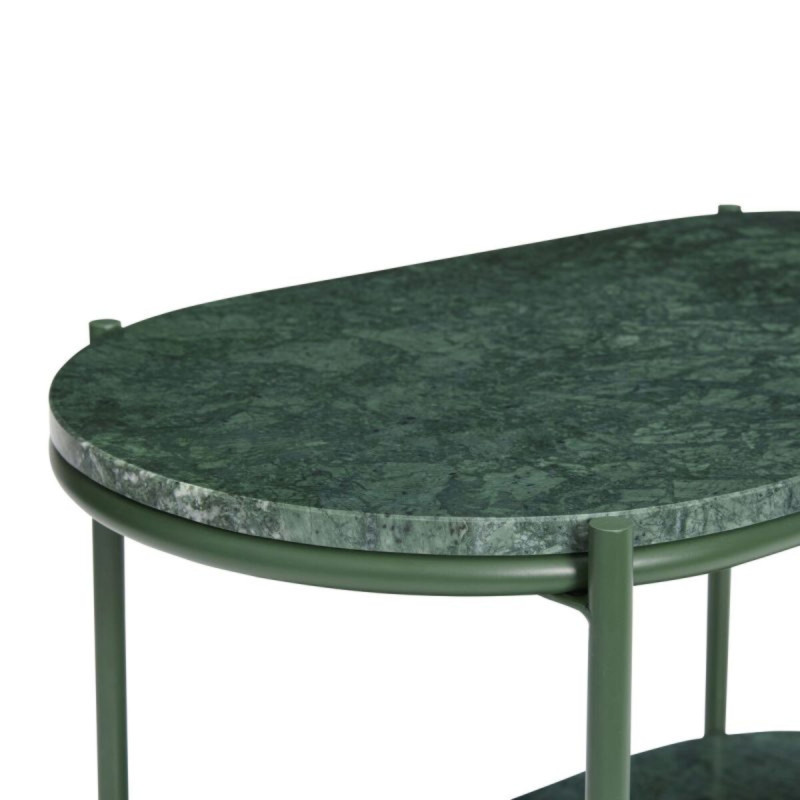 Table d'appoint en marbre vert NISIA : pour un Intérieur Design Chic