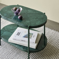 Table d'appoint en marbre vert NISIA : pour un Intérieur Design Chic