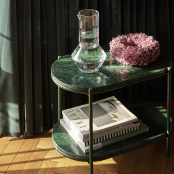 Table d'appoint en marbre vert NISIA : pour un Intérieur Design Chic