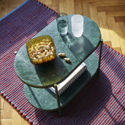 Table d'appoint en marbre vert NISIA : pour un Intérieur Design Chic