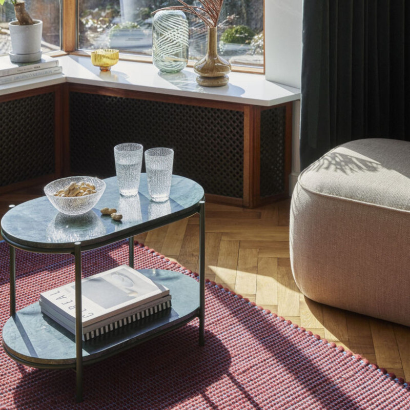Table d'appoint en marbre vert NISIA : pour un Intérieur Design Chic