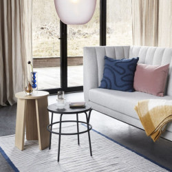 Table d'appoint noir en bois ASHA - Design Minimaliste Industriel