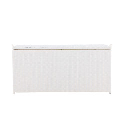 Coffre rangement extérieur en osier blanc DOLAO