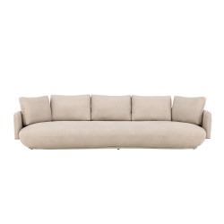 Canapé 4 places en tissu beige RUBY