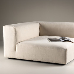 Canapé modulable en tissu beige 135x105cm VANIA