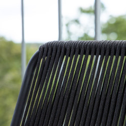 Chaise d'extérieur noire en métal ELVYS