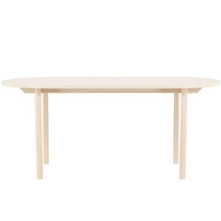 Table à manger ovale en bois et métal MAZZA