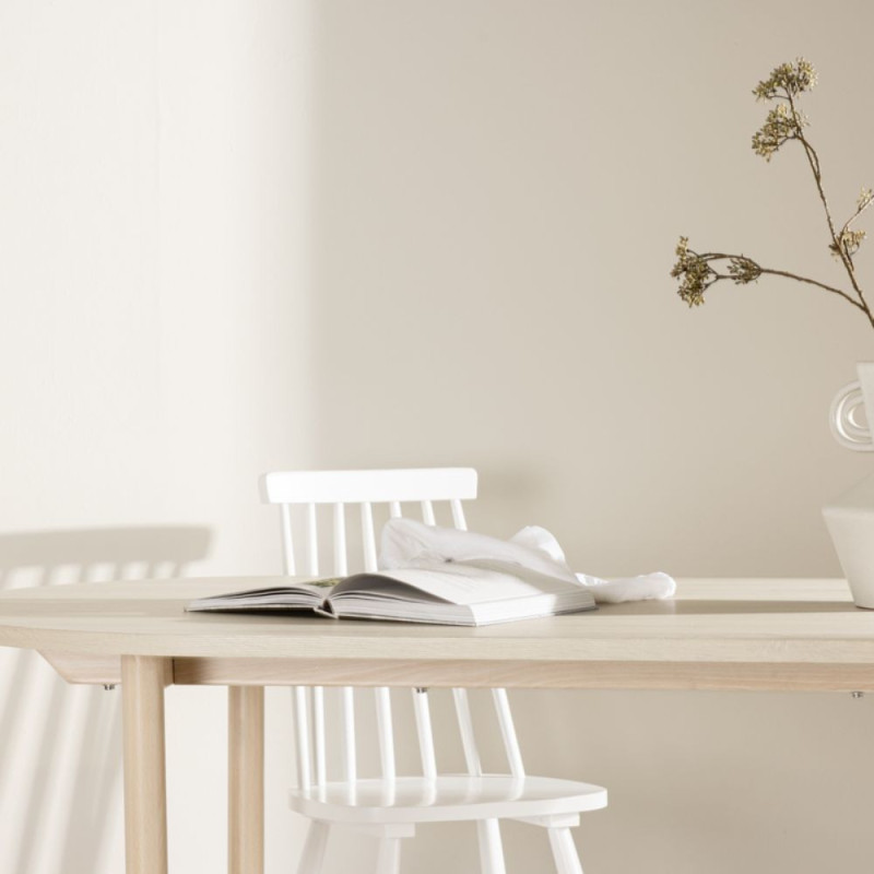 Table à manger ovale en bois et métal MAZZA