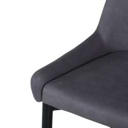 Lot de 2 tabourets avec dossier en simili MERLIN