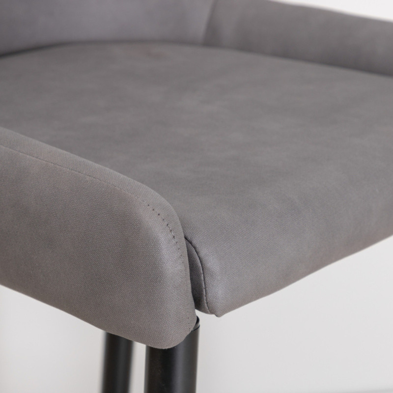 Lot de 2 tabourets avec dossier en simili MERLIN