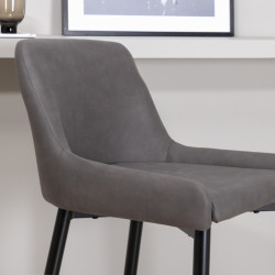 Lot de 2 tabourets avec dossier en simili MERLIN