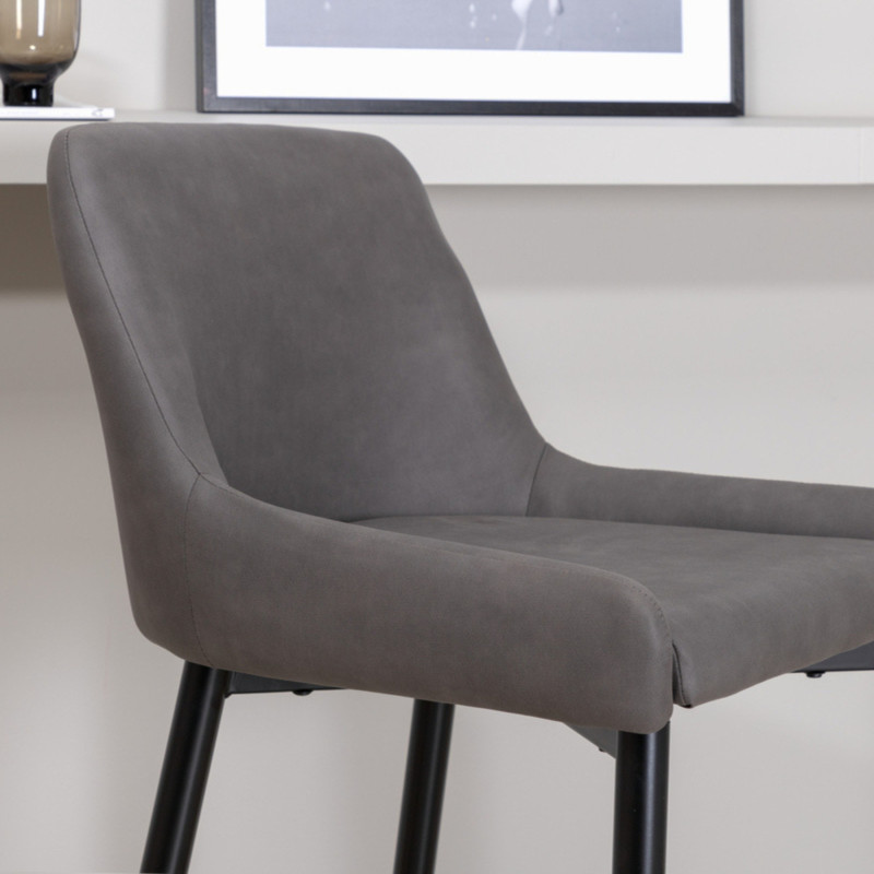 Lot de 2 tabourets avec dossier en simili MERLIN