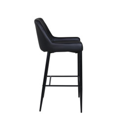 Lot de 2 tabourets avec dossier en simili MERLIN